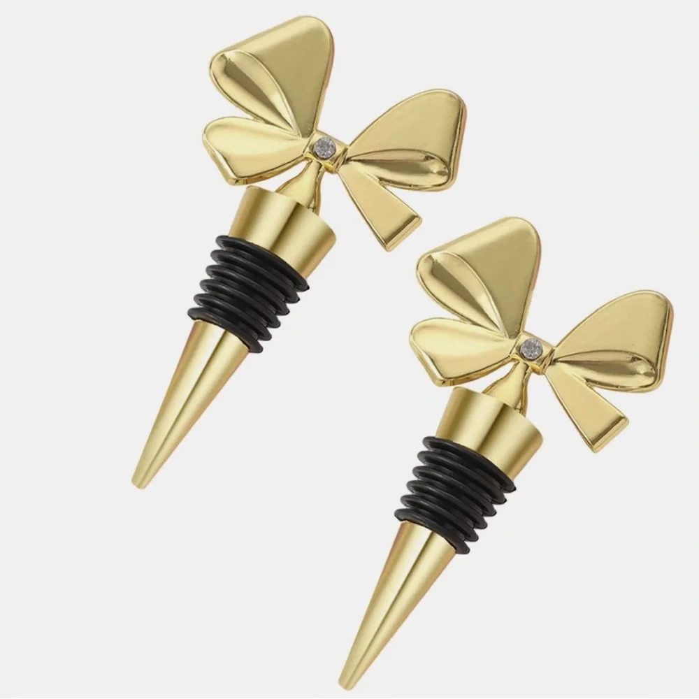 Jonathan Adler Gold Bow Wine Stoppers
